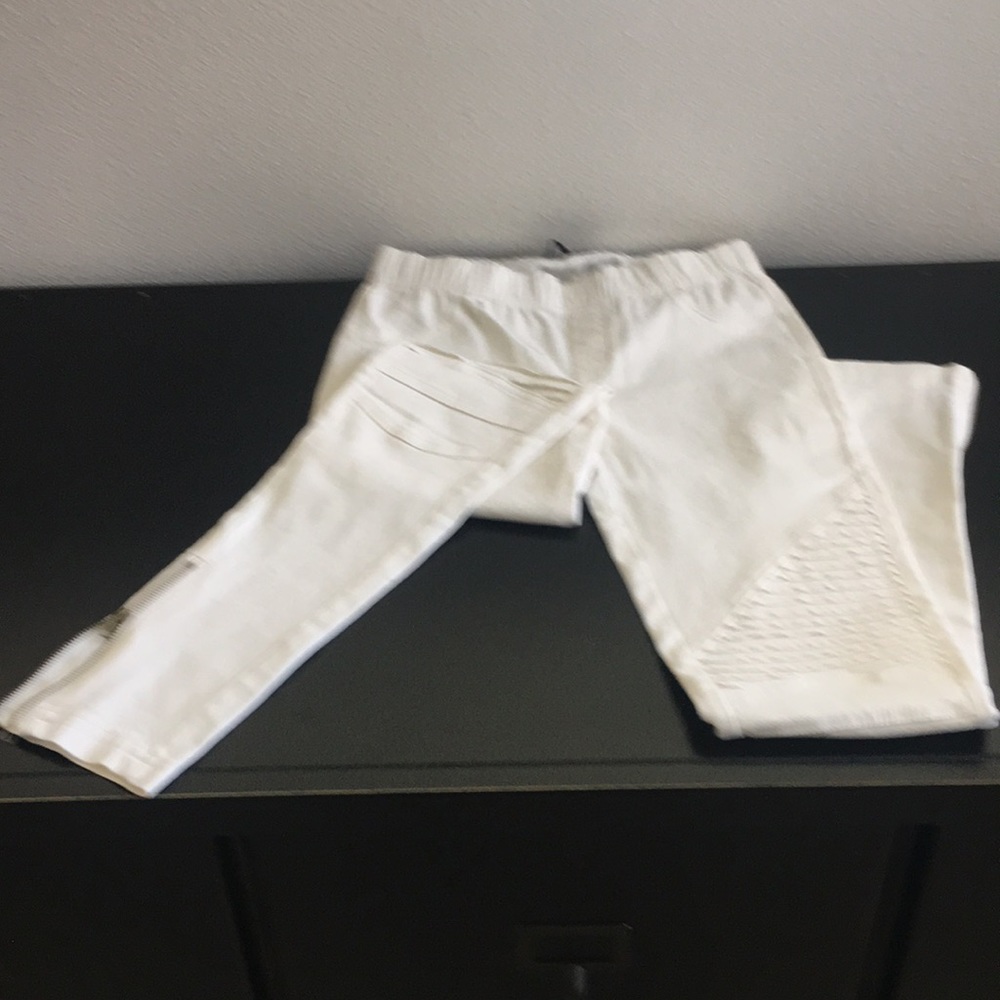 Women’s White Moto Pant